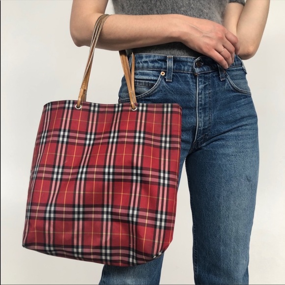 burberry red plaid purse